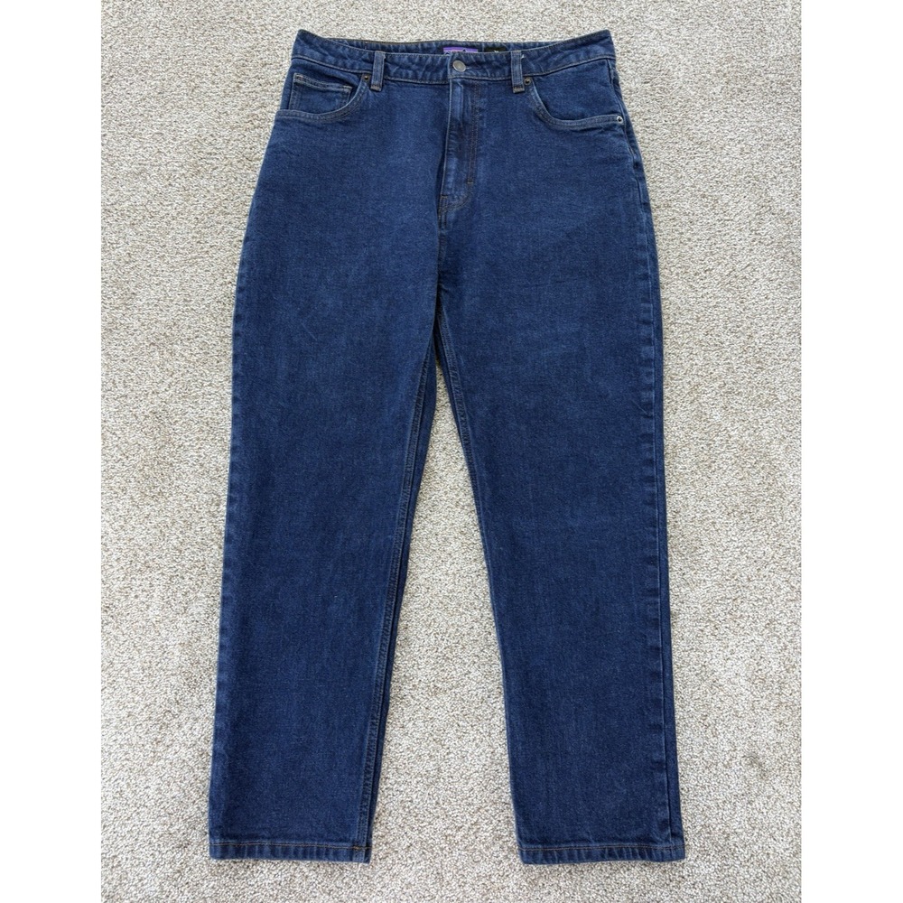 Patagonia High Rise Straight Leg Jeans Women's 31 Blue ORSD Wash Ankle Stretch